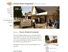 Tablet Screenshot of churchofthelivingword.com